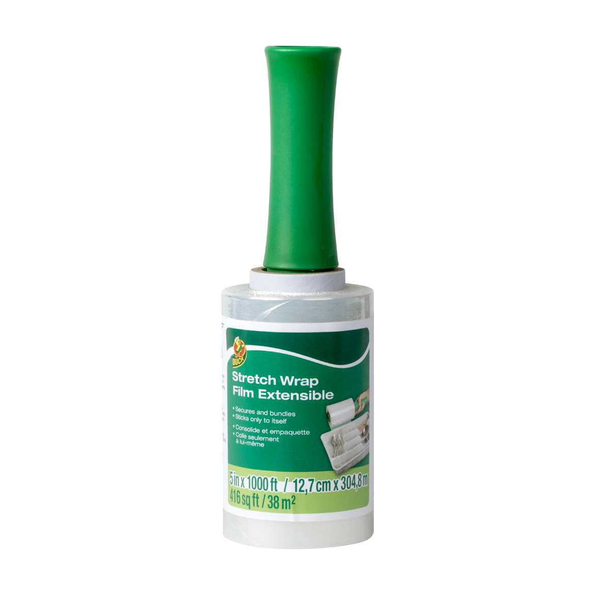 Duck Brand Plastic Stretch Wrap, 5 in. x 1000 ft., Clear
