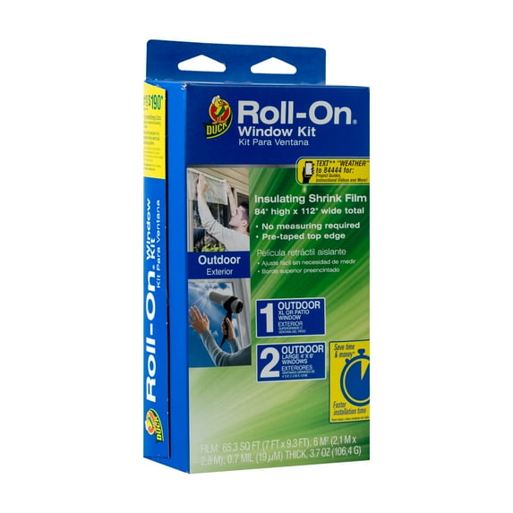 Duck Brand Roll-On Window Plastic Insulation Film Kit - Exterior, 84 in. x 112 in.