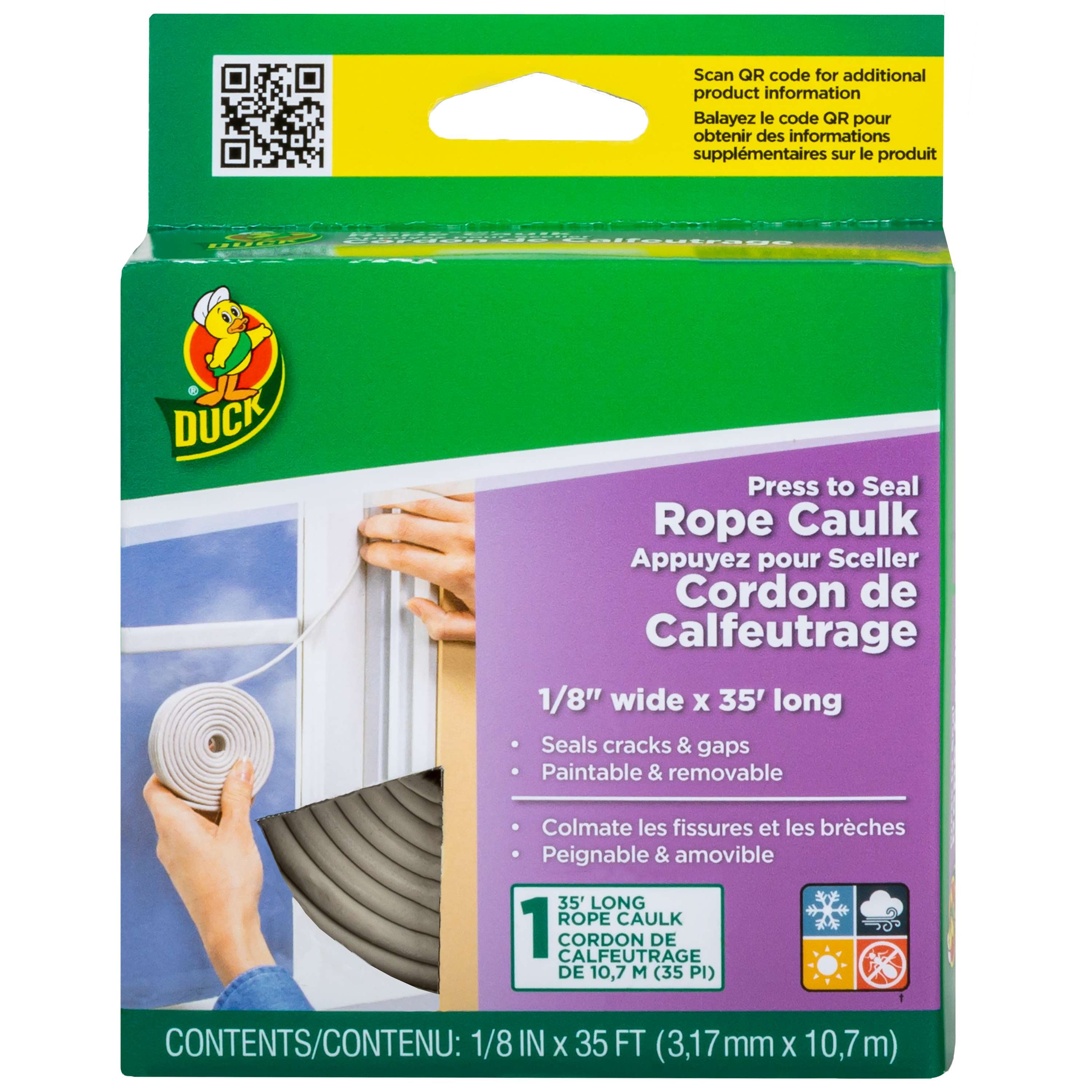 Duck Brand Rope Caulk White, .125 in. x 35 ft.