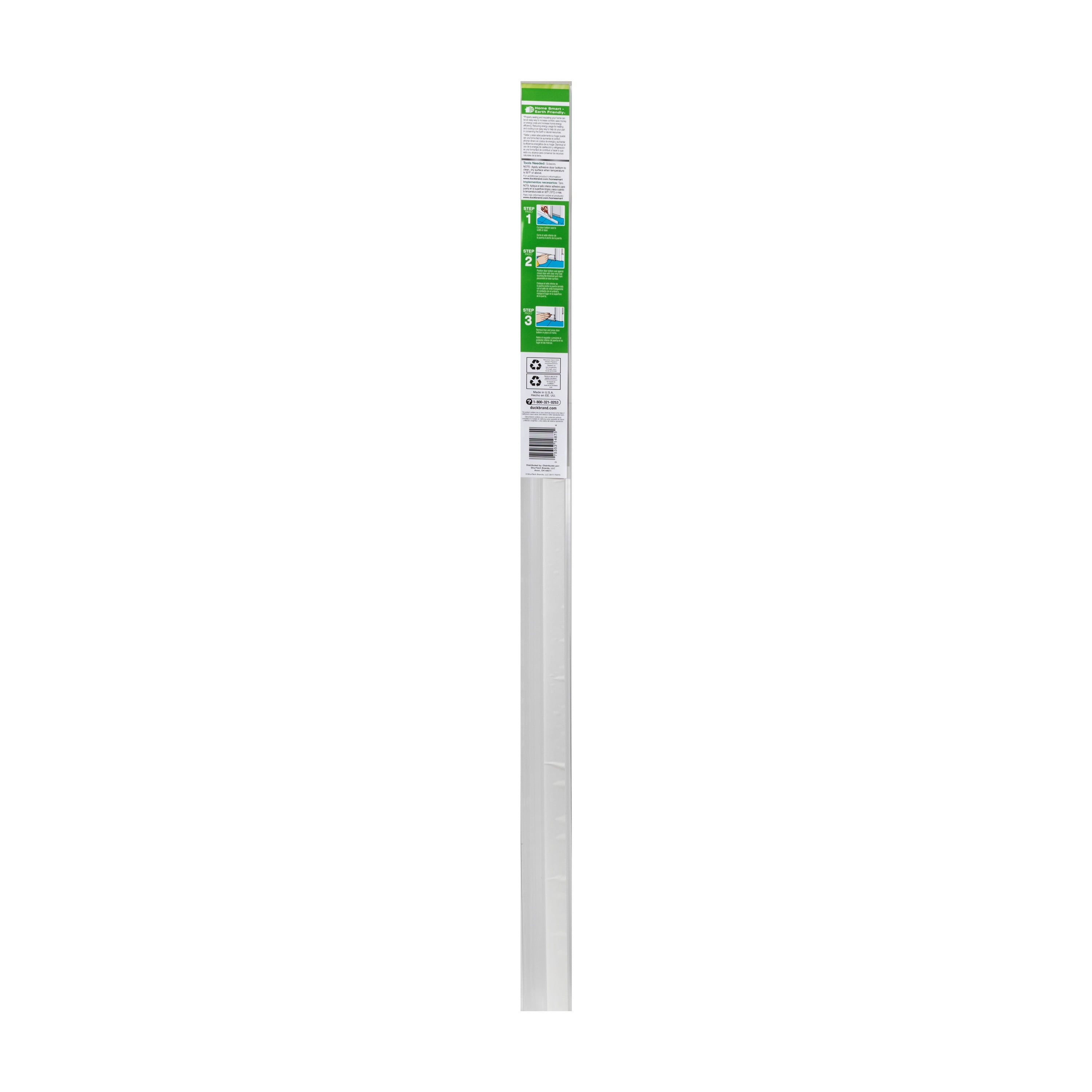 Duck Brand Self-Adhesive Clear Plastic Door Bottom, 1.75 in. x 36 in., 2-Pack