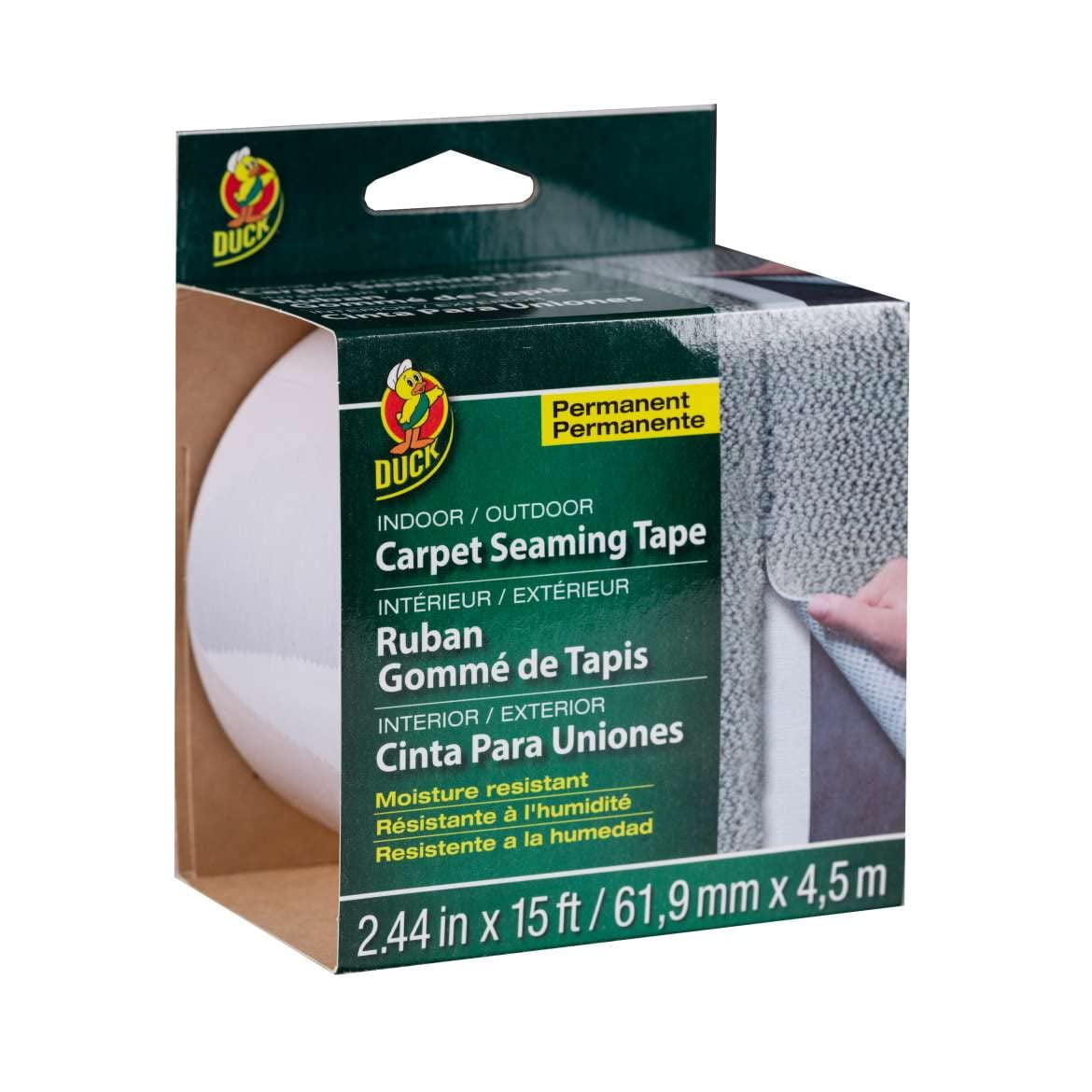 Kraftex Carpet Tape 10yd/30ft Roll, for Rugs, Mats, Pads, Runners [Anti Slip Non Skid Technology] Indoor Gripper Tape Double Sided Ad