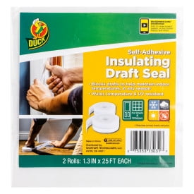 Duck Brand Silicone Draft Seal - Clear, 2pk, 1.3 in. x 25 ft.