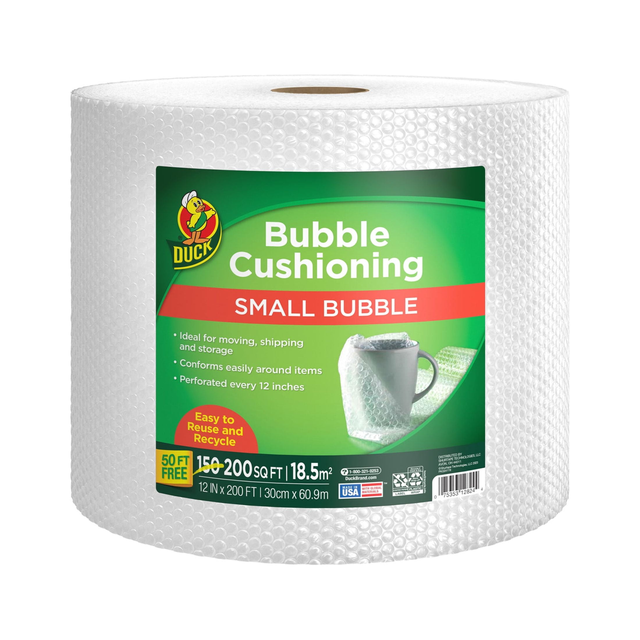 Bubble Wrap® Strong Bubble Roll - 24 x 250', 1/2, Perforated S