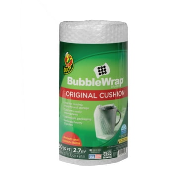 Duck Brand Small Bubble Cushioning Wrap, 12 in x 30 ft, Clear (286679)