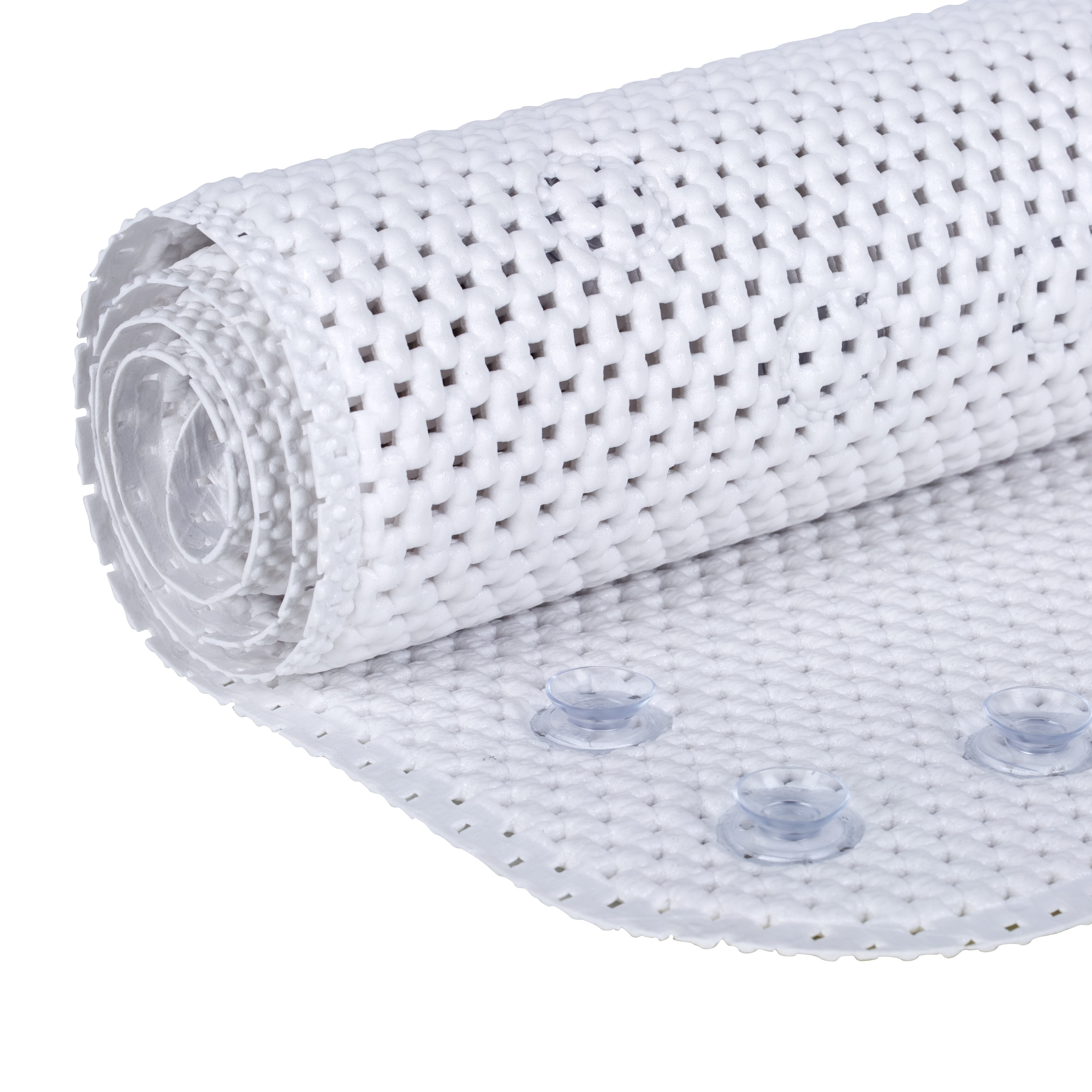 Clorox Anti-Microbial Cushioned Foam Bathtub Mat, White, 17 x 36 