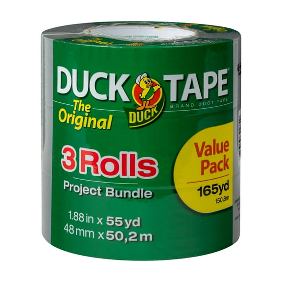 Duck Brand The Original 1.88 In X 55 Yd Silver Duct Tape, 3-pack