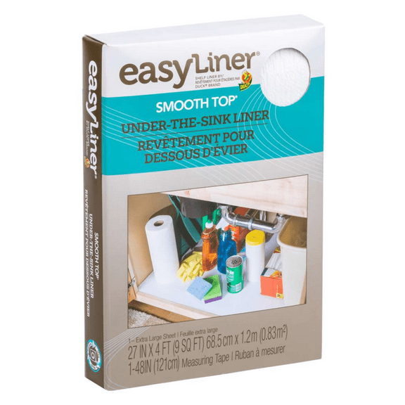 Duck Brand EasyLiner Under-the-Sink Liner [Non-Adhesive]: 27 in. x 48 in. (White)