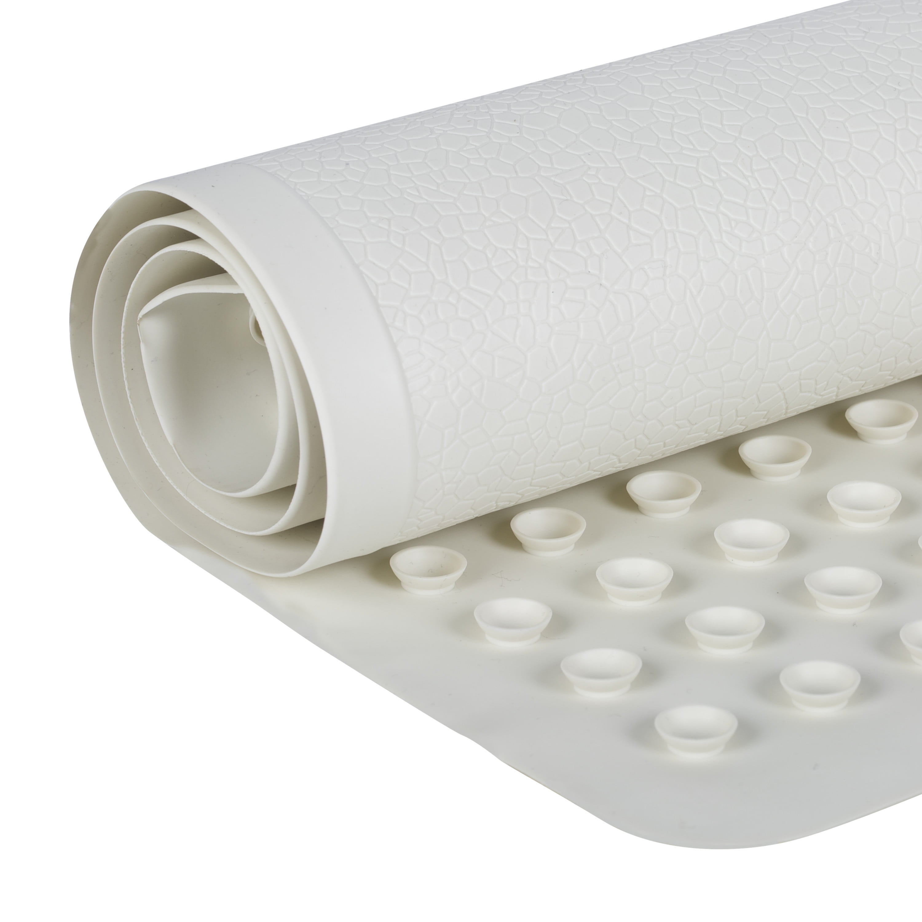 M Moda at Home Enterprises Ltd. Harlequin Tub Mat 100% Natural Rubber 15.75 in. x 27.5 in., White