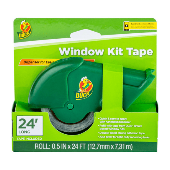Duck Brand Window Kit Tape Dispenser: 1/2 in. x 24 ft. (Clear) 288215