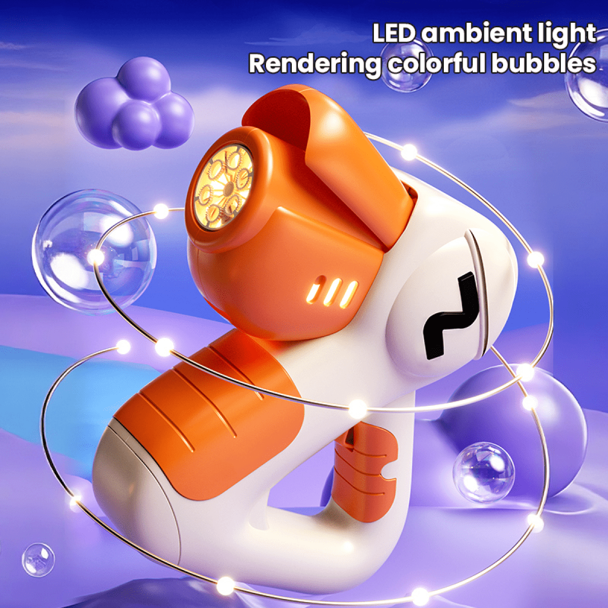 Duck Bubbles Machine for Kids 6 Holes Electronic Bubble Blower with Lights for Boys Girls Outdoor Camping Backyard Pool Parties Gifts
