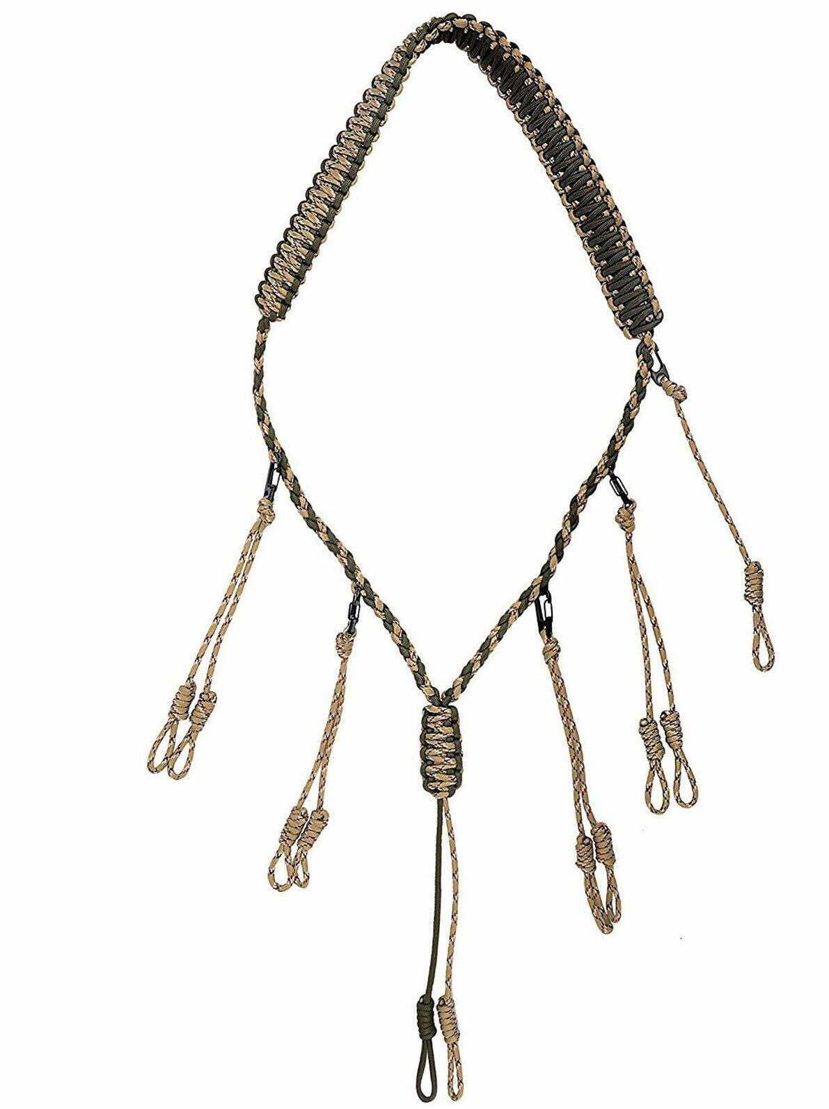 Duck Call Lanyard with Removable Drops Secures 5 Call Premium Military