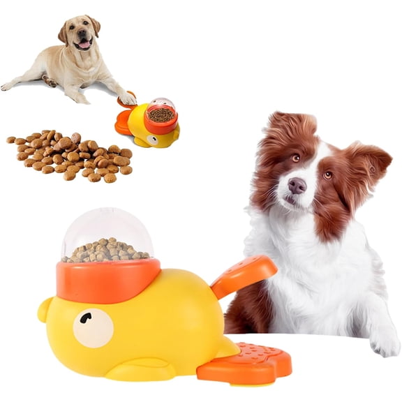 Duck Cat Treat Dispenser, Little Yellow Duck Cat Toy Treat Feeder, Cat Treat Dispenser Toy Interactive, for Small Medium Dogs and Cats, IQ Training and Exercise Small Animal Bowls