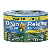 Duck Clean Release 1.41 in. x 60 yd. Blue Painter's Tape, 2 Rolls