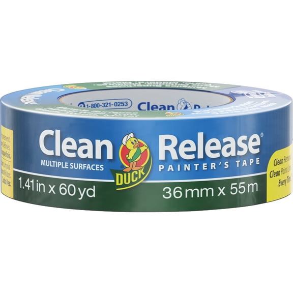 Duck Clean Release Blue Painter's Tape 1.5-Inch (1.41-Inch x 60-Yard), 16 Rolls, 960 Total Yards, 284373