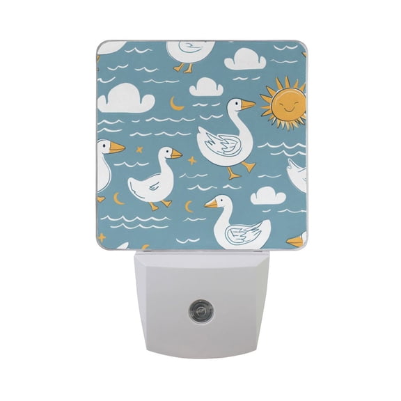 Duck Cloud Sun Wave LED Night Light with Smart Sensor Plug Into Wall Dusk to Dawn 2 packs