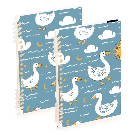 Duck Cloud Sun Wave Notebook Detachable Coil Notebook Diary Plan Book A5 Size 60 Pages 1 Pack