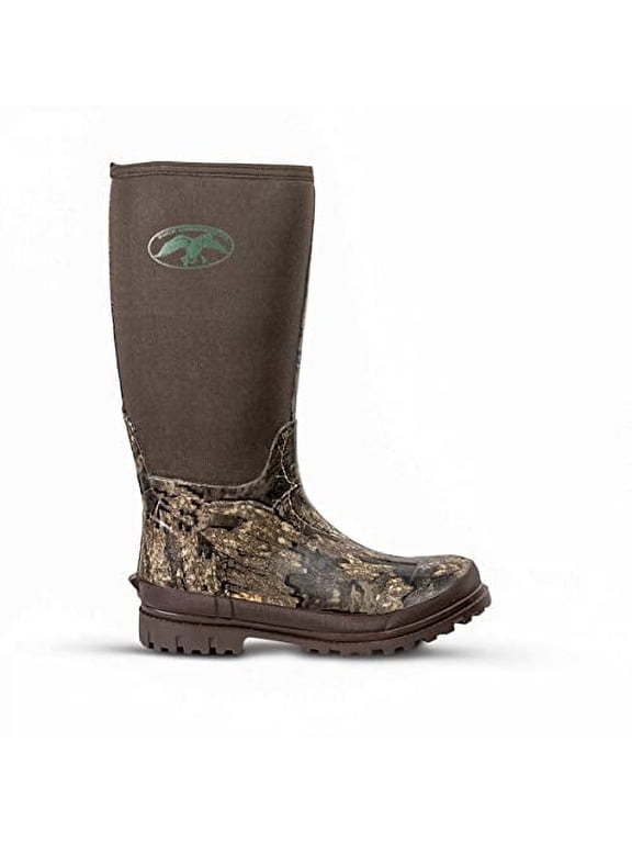 Duck Commander Rubber Men’s Hunting Boot, Canteen/Realtree Timber, Size 12