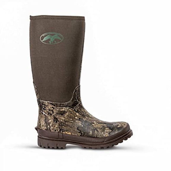 Duck Commander Rubber Men’s Hunting Boot, Canteen/Realtree Timber, Size 8