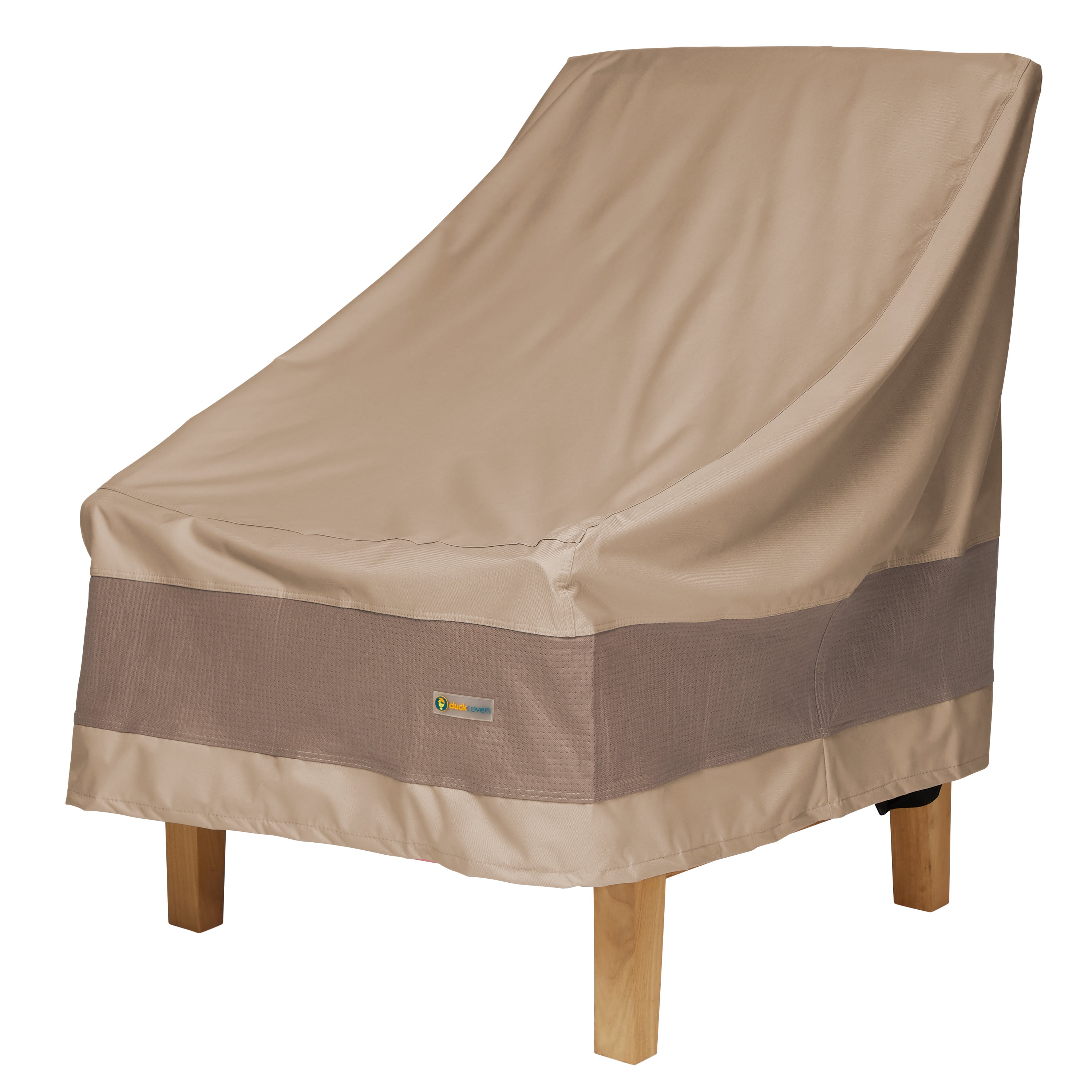 Elegant Tan Waterproof Olefin Patio Chair Cover, 36" W x 37" D x 36" H