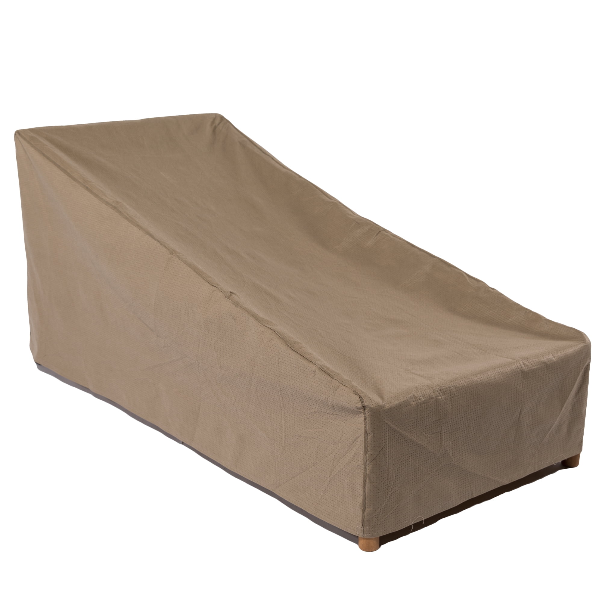 Essential 86" Tan Water-Resistant Outdoor Chaise Lounge Cover
