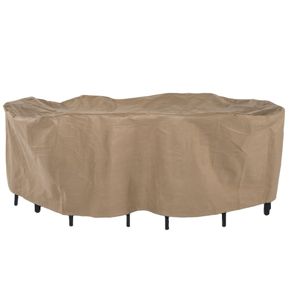 Duck Covers Essential Water-Resistant 96 Inch Rectangular/Oval Patio Table & Chair Set Cover
