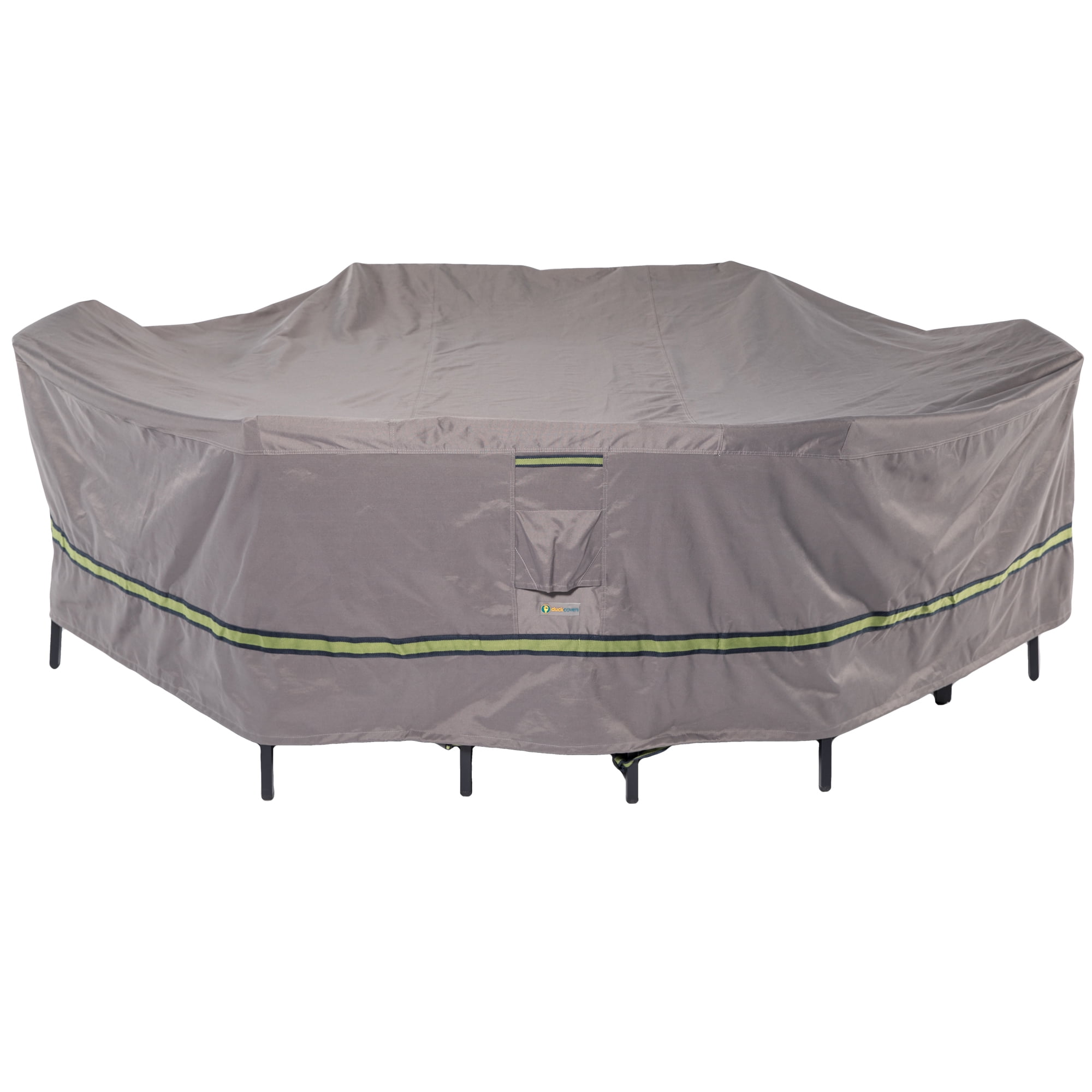 Grey Waterproof 140 Inch Rectangular Patio Table and Chairs Cover