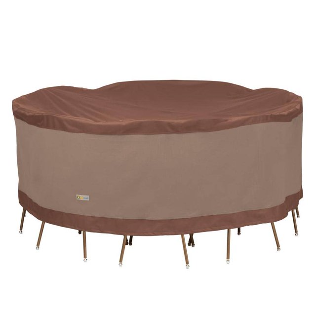 Duck Covers Ultimate 76 in. Dia. x 29 in. H Round Patio Table and Chair