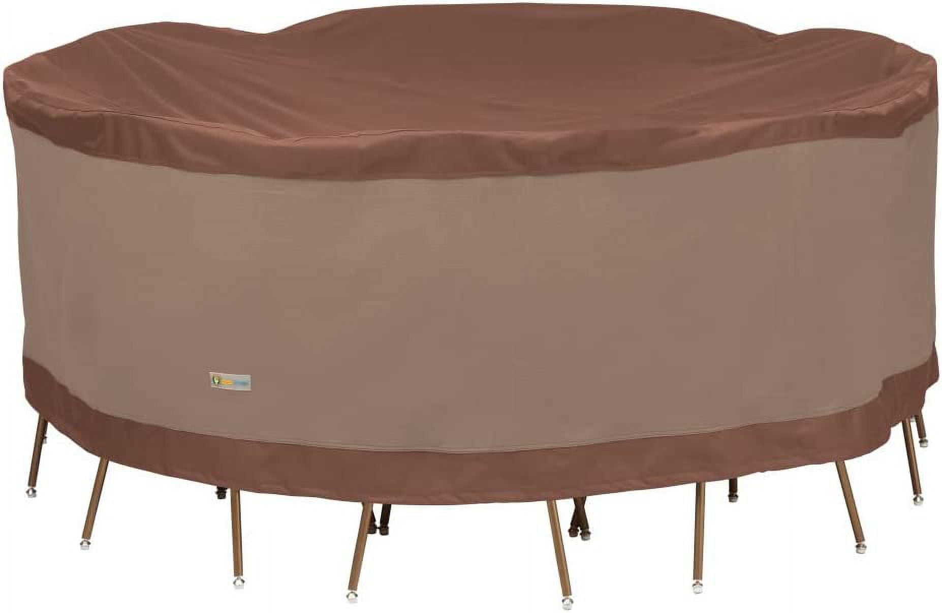 Duck Covers Ultimate WaterResistant 76 Inch Round Patio Table & Chair