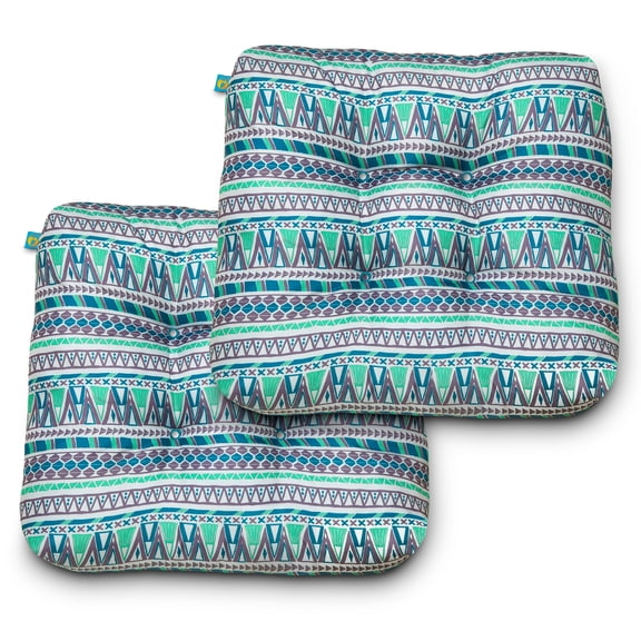 Duck Covers Water-Resistant Indoor/Outdoor Seat Cushions, 19 x 19 x 5 Inch, 2 Pack, Lilac Festival
