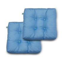 Duck Covers Water-Resistant Indoor Outdoor Seat Cushions, 19 x 19 x 5 inch, Periwinkle Blue, 2 Pack