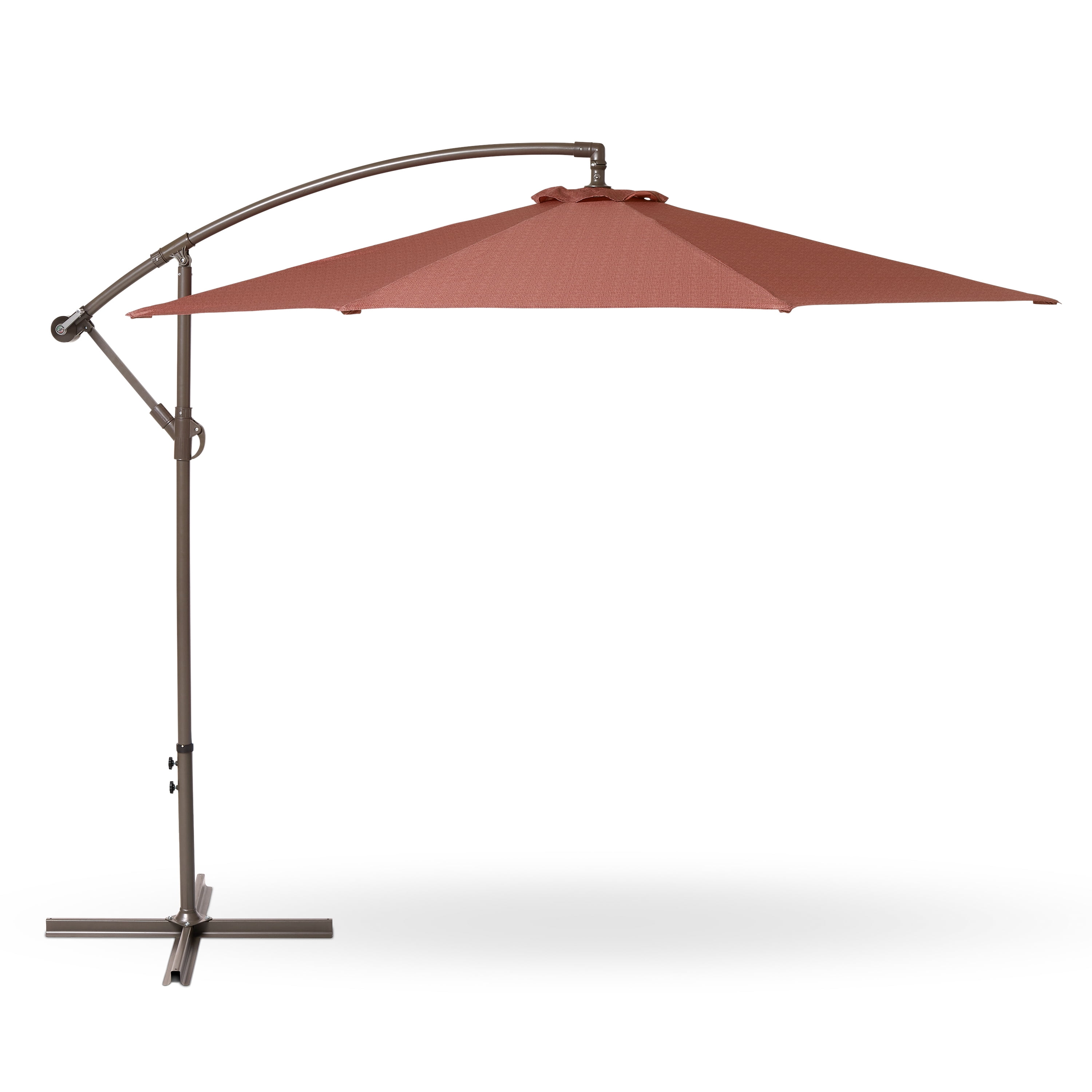 Cedarwood 10-Foot Cantilever Patio Umbrella with Water-Resistant Fabric