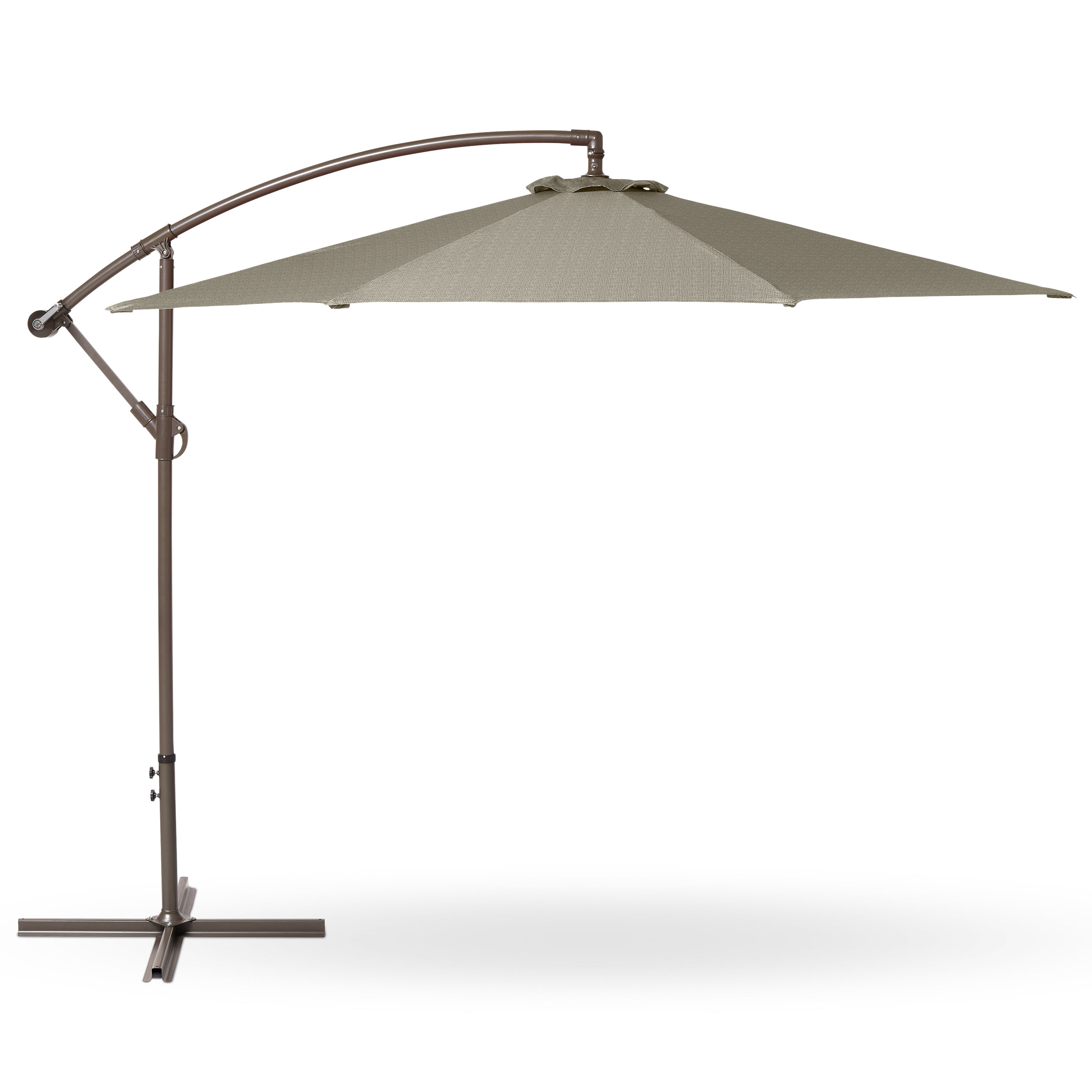 Moon Rock 10-Foot Cantilever Patio Umbrella with Gray Canopy