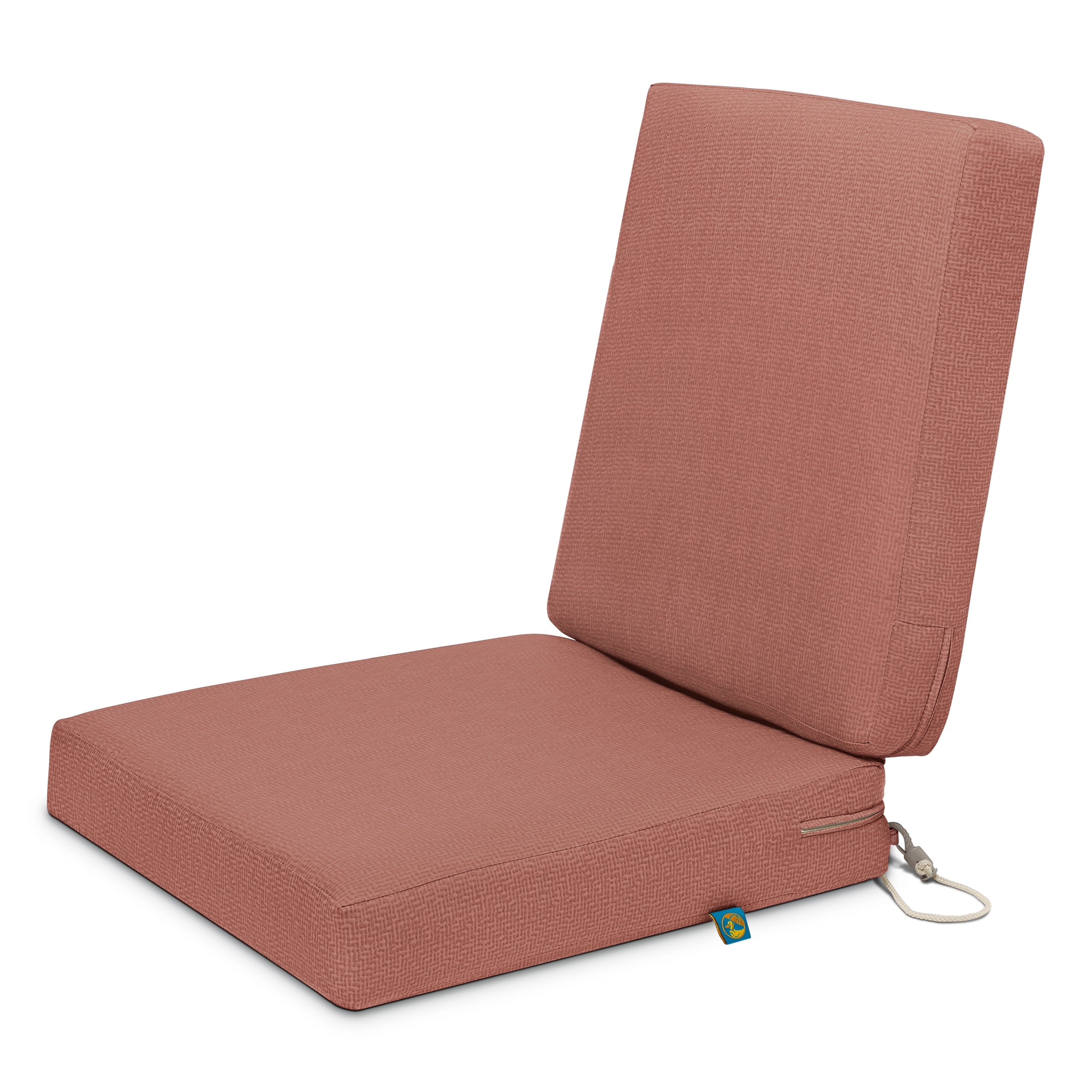 Duck Covers Weekend Water-Resistant 36 x 18 x 3 Inch Outdoor Dining Chair Cushions, Cedarwood