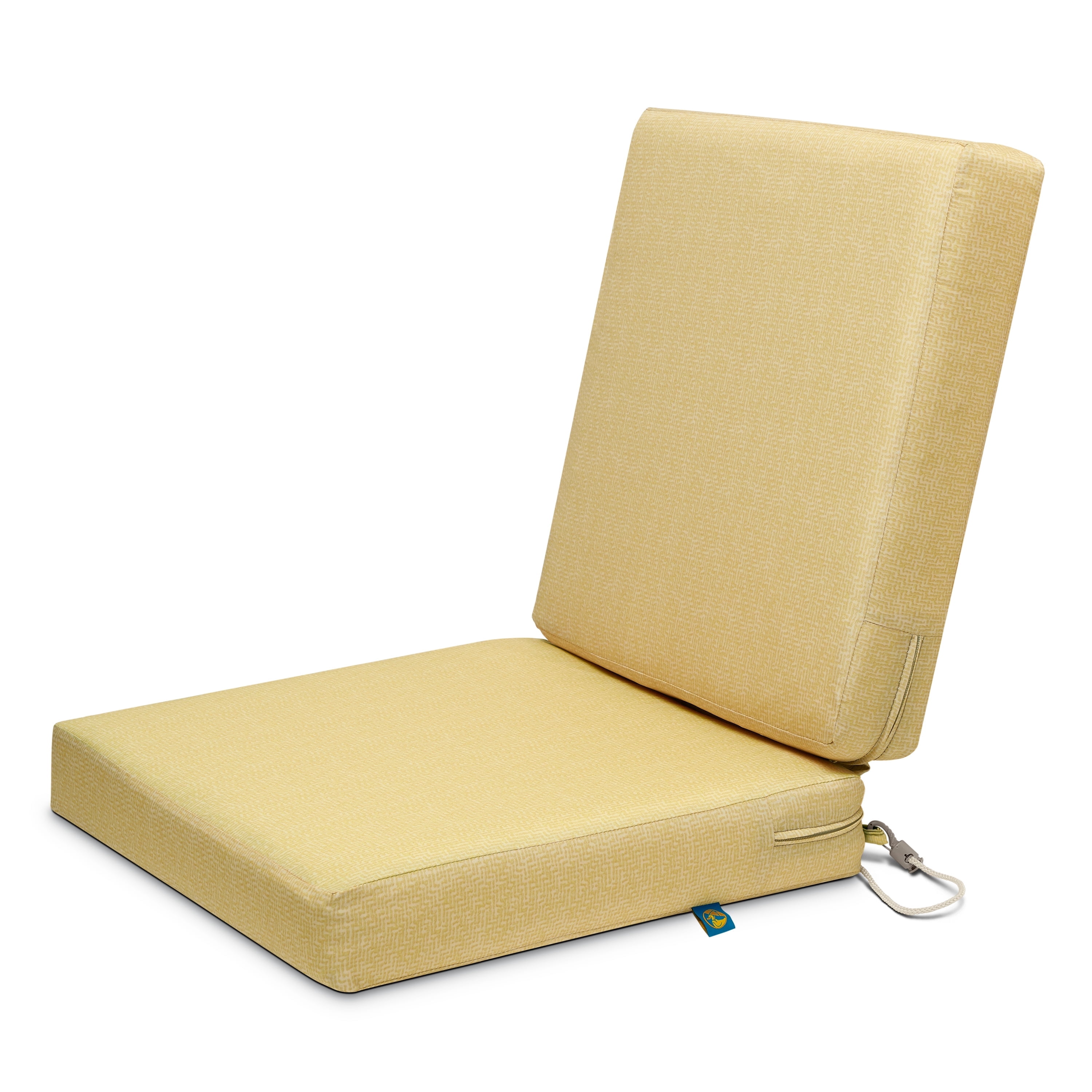 Duck Covers Weekend Water-Resistant 36 x 18 x 3 Inch Outdoor Dining Chair Cushions, Straw