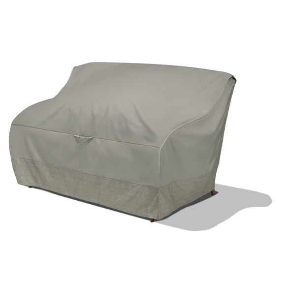 Duck Covers Weekend Water-Resistant 60 Inch Patio Loveseat Cover with Integrated Duck Dome, Moon Rock