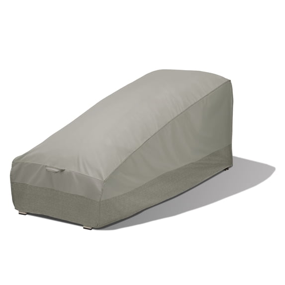 Duck Covers Weekend Water-Resistant 72 Inch Outdoor Chaise Cover with Integrated Duck Dome, Moon Rock
