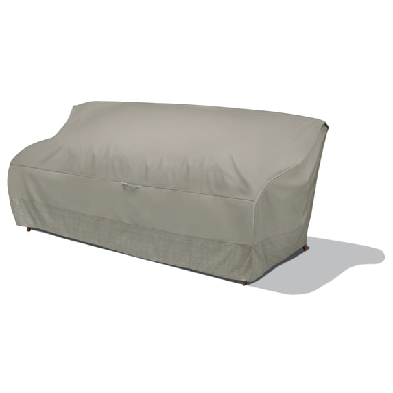 Duck Covers® Weekend Water-Resistant Outdoor Sofa Cover with Integrated Duck Dome, 77 x 35 x 35 Inch, Moon Rock