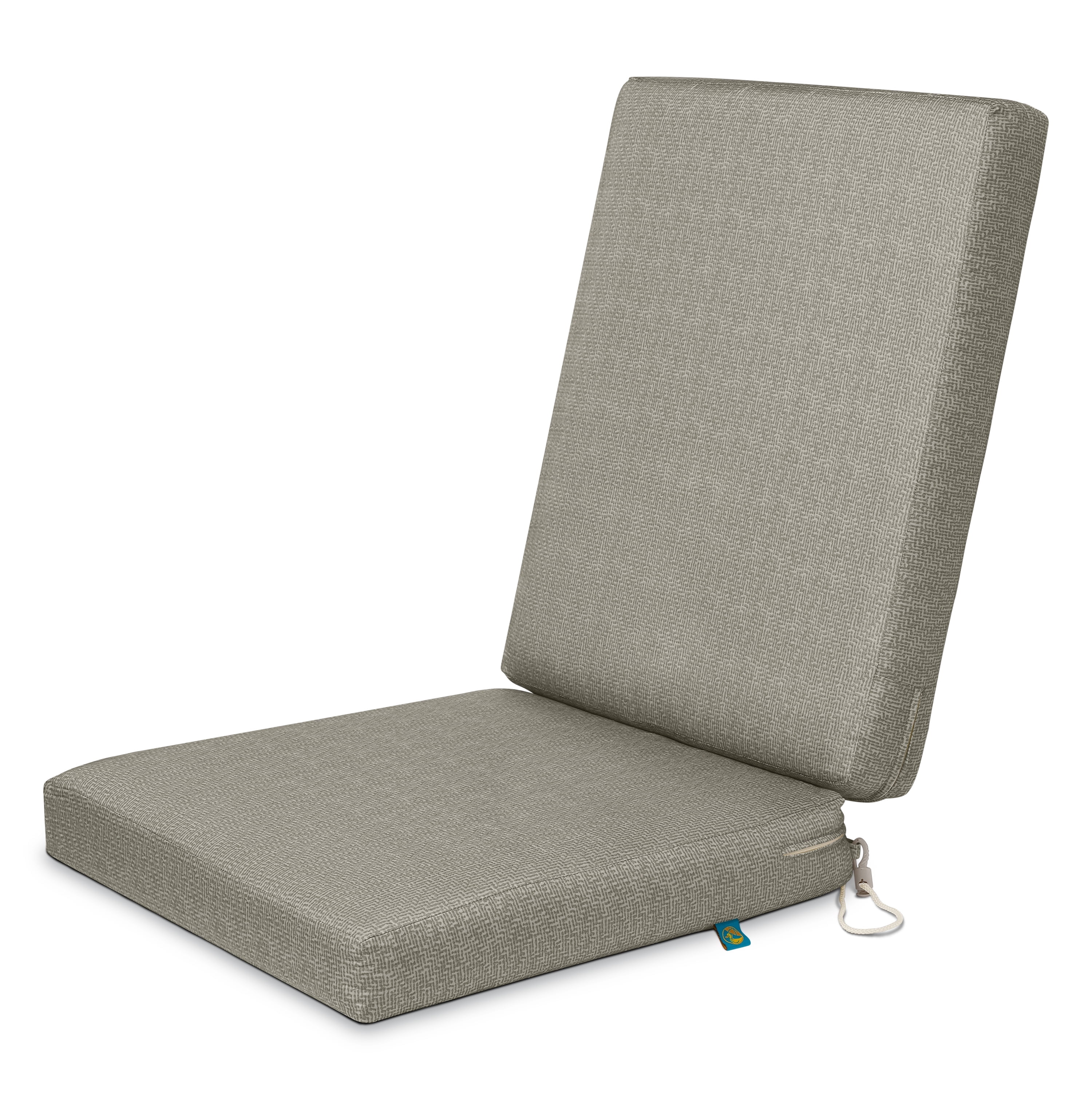 Duck Covers Weekend Water-Resistant Outdoor Dining Chair Cushions, 44 x 20 x 3 inch, Moon Rock