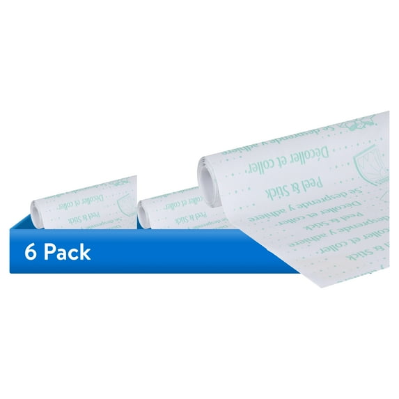 (6 pack) EasyLiner Adhesive Laminate 12 in. x 10 ft. Shelf Liner, Clear