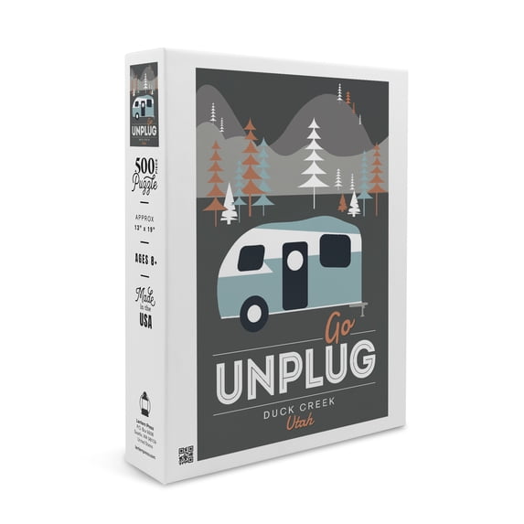 Duck Creek, Utah, Go Unplug (19x27 inches, Premium 500 Piece Jigsaw Puzzle for Adults and Family, Made in USA)
