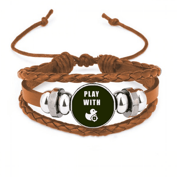 Duck Cruise Art Deco Fashion Bracelet Wristband Leather Jewelry Ornament