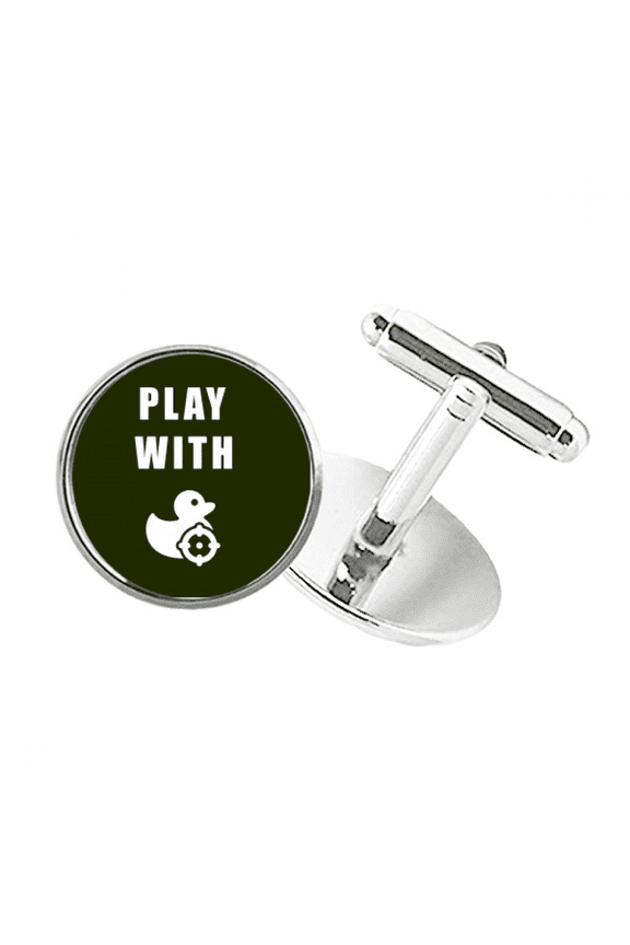 Duck Cruise Round Button Cuff Clip Stud Cufflinks