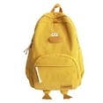 thumbnail image 1 of Duck Cute Backpack, Large Capacity Cute Schoolbag Funny Aesthetic Kawaii Corduroy Mochila (Yellow), 1 of 8