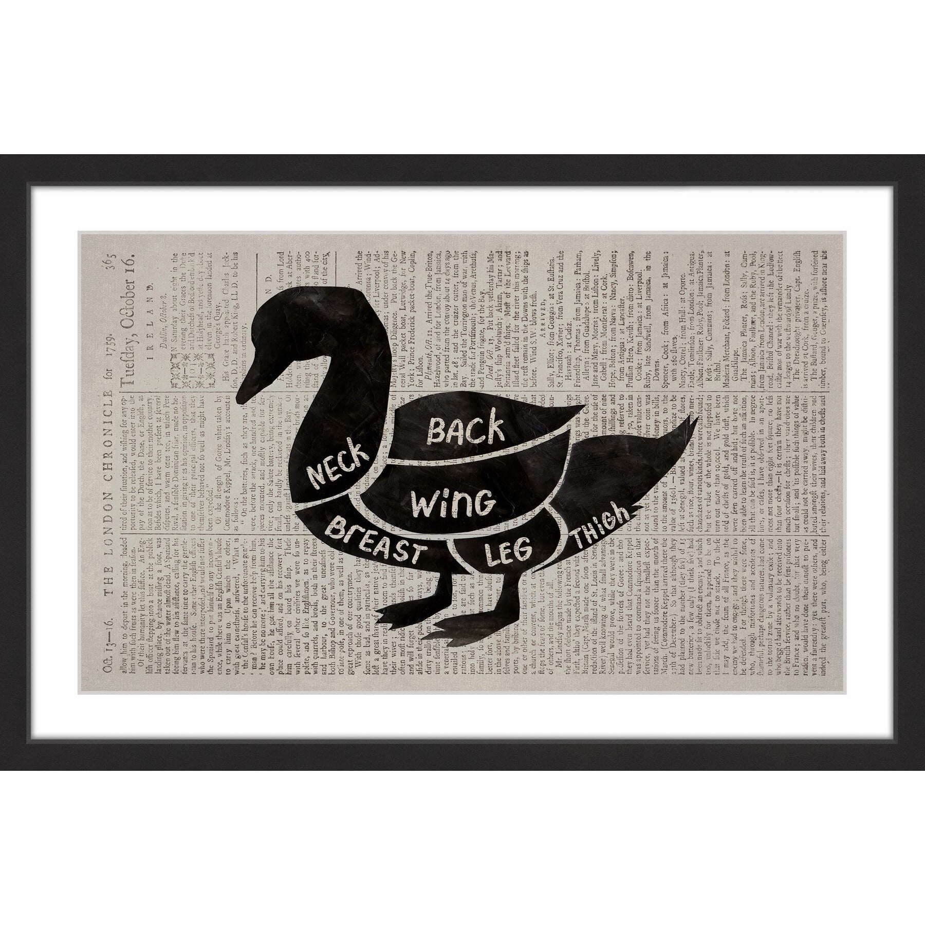 "Duck Cuts" Framed Painting Print