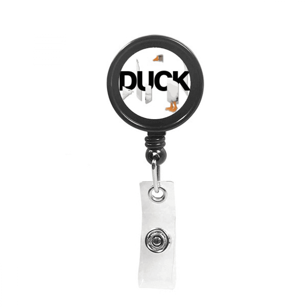Duck Cutting Partial Combination Retractable Keychain Badge Holder ID Badge