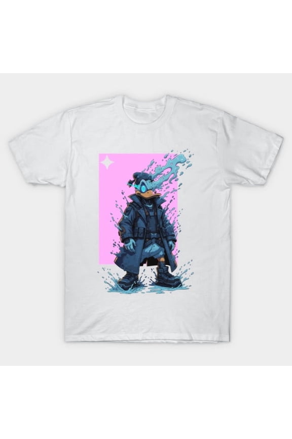 Duck Cyber Punk Funny Halloween Retro Futuristic Sci-Fi Animal Dystopian H829 Unisex T-Shirt, Up to 5XL