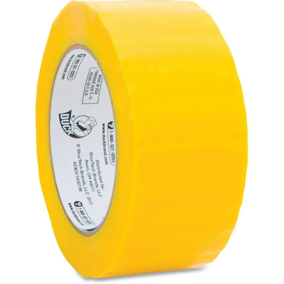 Duck, DUC240304, Brand Commercial Grade Colored Packaging Tape, Yellow