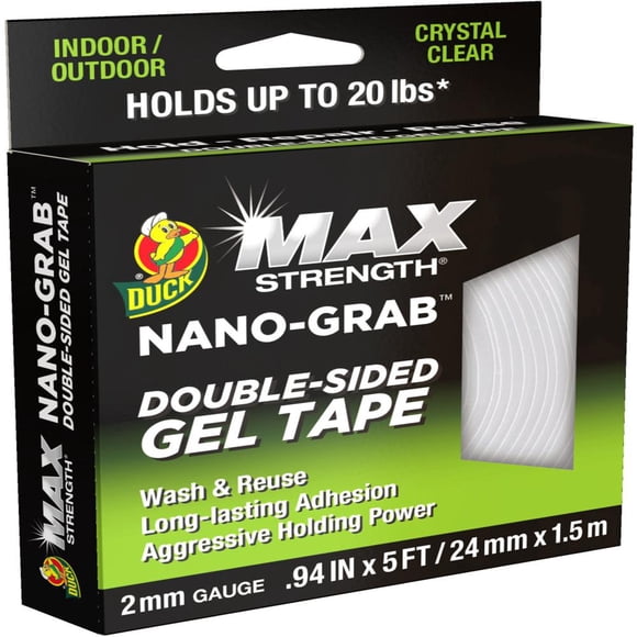 Duck, DUC287264, Max Strength Double-Sided Gel Tape, 1 Each, Clear
