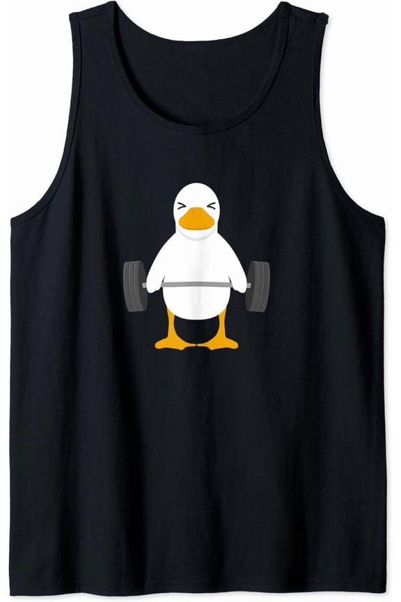 Duck Deadlift Design - Weight Lifting Gym Workout Tank Top Size S-3XL