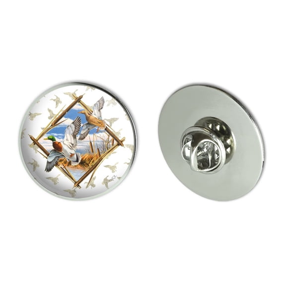 Duck Diamond Mallard Hunting Metal 1.1" Tie Tack Hat Lapel Pin Pinback